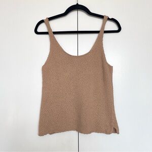 Aerie | Tan beige knit sleeveless cami tank top | Size XS